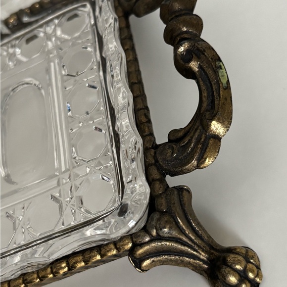 Vintage monarch crystal lead glass tray - Picture 7 of 13